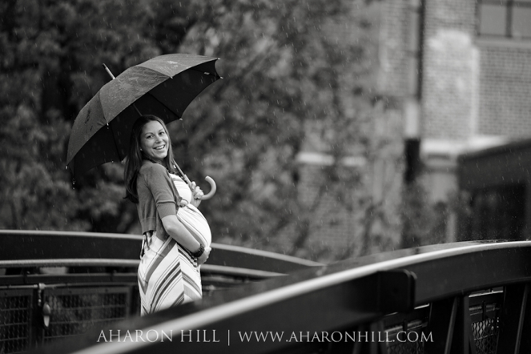 Rain Maternity Portrait Session
