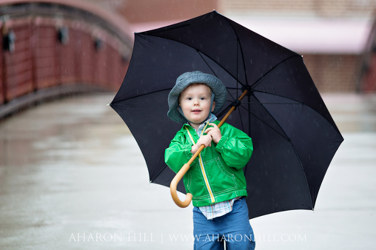 Rain Child Portrait Session