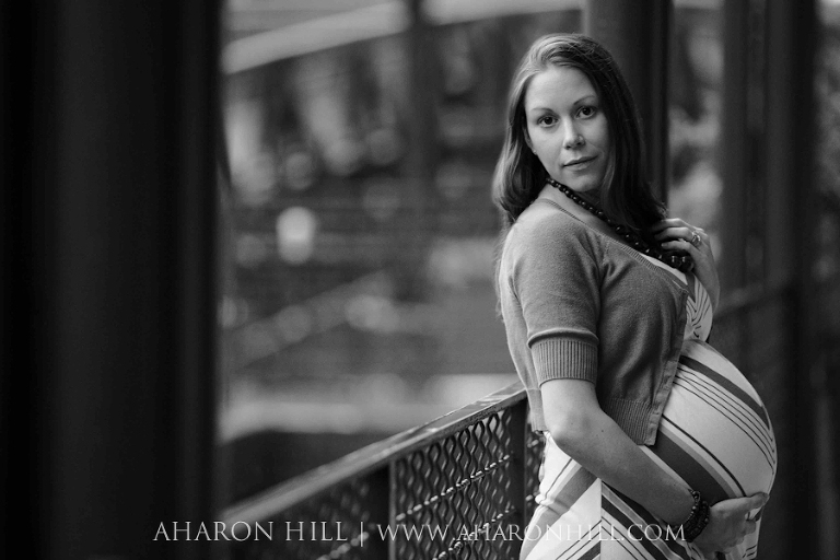 Rain Maternity Portrait Session