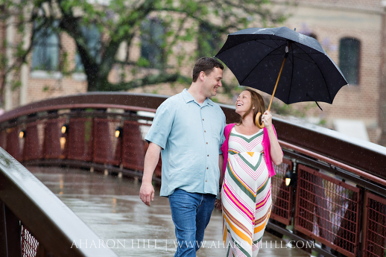 Rain Maternity Portrait Session